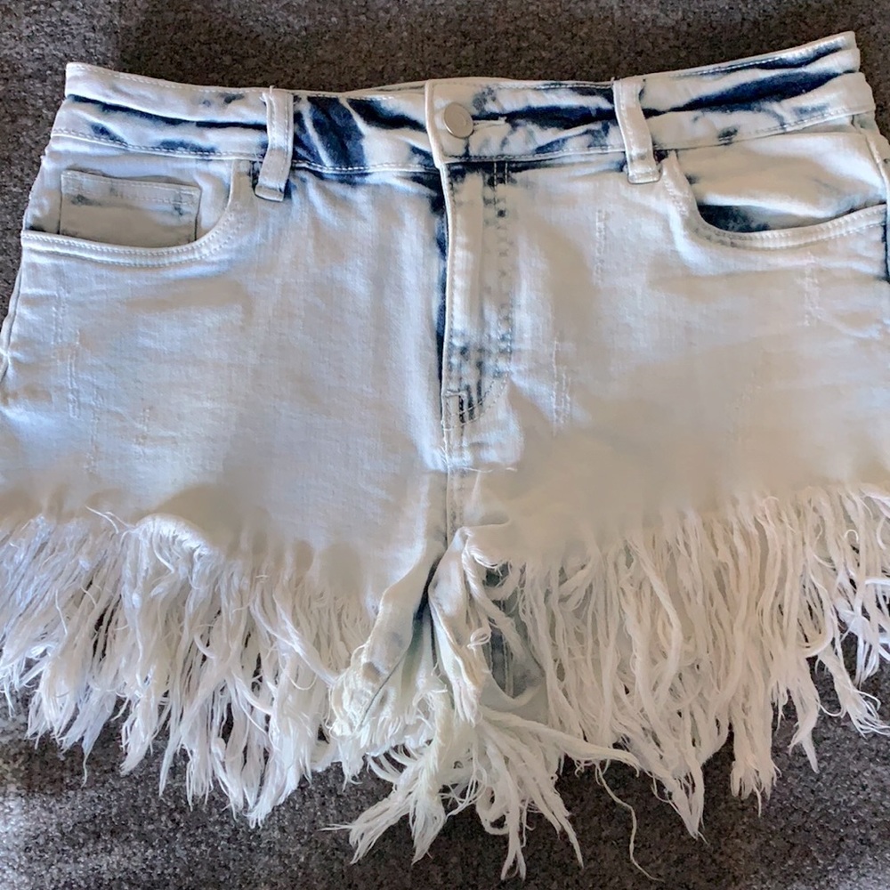Fringe Denim Shorts